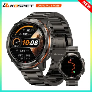 2025 KOSPET TANK T3 Ultra 2 GPS Smart Watch For Men Compass Altimeter Barometric 5ATM IP69K Waterproof AMOLED Bluetooth Call