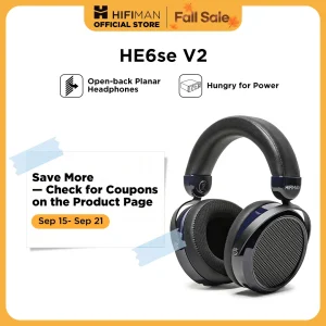 HIFIMAN HE6se Full-Size Over Ear Planar Magnetic Audiophile Headphones